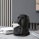 Maxbell Tissue Box Retro Statue Multipurpose Decoration for Bedroom Kitchen Bathroom Black