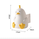 Maxbell Cute Tissue Cover Ceramic Tissue Box Holder for Hotel Countertop Living white