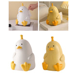 Maxbell Cute Tissue Cover Ceramic Tissue Box Holder for Hotel Countertop Living white