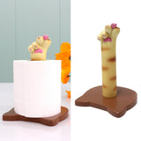 Maxbell Roll Paper Towel Holder Kitty Paw Bathroom Tissue Napkins Rack for Kitchen