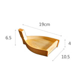 Maxbell Wooden Sushi Boats Tray Serving Platter Tableware for Dessert Pastry Home S