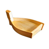 Maxbell Wooden Sushi Boats Tray Serving Platter Tableware for Dessert Pastry Home S