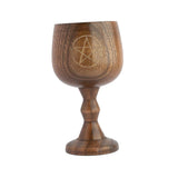 Maxbell Wooden Goblet Milk Mug Water Cup 150ml for Church Bedroom Coffee