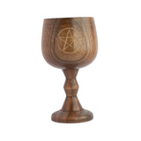 Maxbell Wooden Goblet Milk Mug Water Cup 150ml for Church Bedroom Coffee
