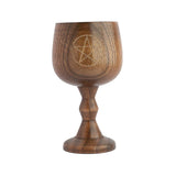 Maxbell Wooden Goblet Milk Mug Water Cup 150ml for Church Bedroom Coffee