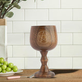 Maxbell Wooden Goblet Milk Mug Water Cup 150ml for Church Bedroom Coffee
