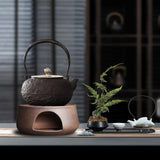 Maxbell 1 Piece Teapot Warmer Tea Warmer Stand Stoneware for Tea Restaurant Camping