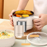 Maxbell Ramen Bowl with Lid Wooden Handle Noodles Bowl for Camping Dorm Travel Beige
