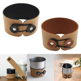 Maxbell Coffee Cup Holder Heat Resistant Cup Protector Cover Adjustable for Camping Black