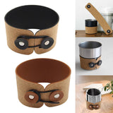 Maxbell Coffee Cup Holder Heat Resistant Cup Protector Cover Adjustable for Camping Black