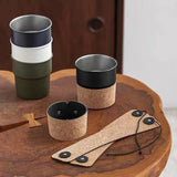 Maxbell Coffee Cup Holder Heat Resistant Cup Protector Cover Adjustable for Camping Black