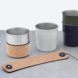 Maxbell Coffee Cup Holder Heat Resistant Cup Protector Cover Adjustable for Camping Black