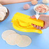 Maxbell Dumpling Wrapper Presser Kitchen Gadgets Multifunctional for Baking Pastry Yellow