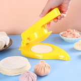 Maxbell Dumpling Wrapper Presser Kitchen Gadgets Multifunctional for Baking Pastry Yellow