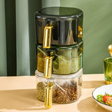 Maxbell Spice Storage Container Kitchen Storage Tool Clear for Dining Room Kitchen Black