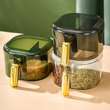 Maxbell Spice Storage Container Kitchen Storage Tool Clear for Dining Room Kitchen Black