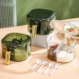 Maxbell Spice Storage Container Kitchen Storage Tool Clear for Dining Room Kitchen Black