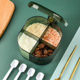 Maxbell Spice Storage Container Kitchen Storage Tool Clear for Dining Room Kitchen Green