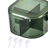 Maxbell Spice Storage Container Kitchen Storage Tool Clear for Dining Room Kitchen Green