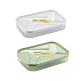 Maxbell Food Storage Box Refrigerator Dumplings Organizer Easily Clean Stackable white