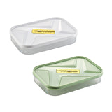 Maxbell Food Storage Box Refrigerator Dumplings Organizer Easily Clean Stackable white