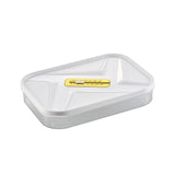 Maxbell Food Storage Box Refrigerator Dumplings Organizer Easily Clean Stackable white