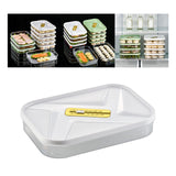 Maxbell Food Storage Box Refrigerator Dumplings Organizer Easily Clean Stackable white