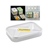 Maxbell Food Storage Box Refrigerator Dumplings Organizer Easily Clean Stackable white