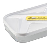 Maxbell Food Storage Box Refrigerator Dumplings Organizer Easily Clean Stackable white
