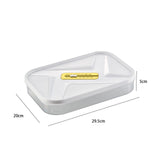 Maxbell Food Storage Box Refrigerator Dumplings Organizer Easily Clean Stackable white