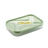 Maxbell Food Storage Box Refrigerator Dumplings Organizer Easily Clean Stackable green