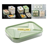 Maxbell Food Storage Box Refrigerator Dumplings Organizer Easily Clean Stackable green