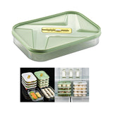 Maxbell Food Storage Box Refrigerator Dumplings Organizer Easily Clean Stackable green