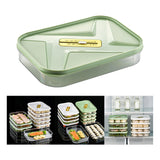 Maxbell Food Storage Box Refrigerator Dumplings Organizer Easily Clean Stackable green
