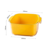 Maxbell Kitchen Colander Strainer Bowl Set Kitchen Colander Washing Filter Strainer Yellow