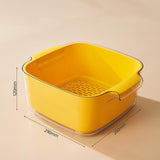 Maxbell Kitchen Colander Strainer Bowl Set Kitchen Colander Washing Filter Strainer Yellow