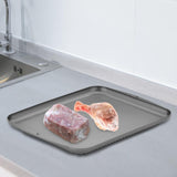 Maxbell 2 in 1 Defrosting Tray with Handle Heavy Duty for Thawing Food Frozen Meat Gray