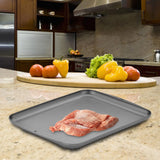 Maxbell 2 in 1 Defrosting Tray with Handle Heavy Duty for Thawing Food Frozen Meat Gray