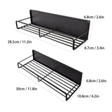 Maxbell Wall Mounted Cabinet Shelf Pounch Free Iron Organizer for Shower Hotel Bar L
