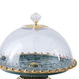 Maxbell European Style Ceramic Cake Stand Fruit Rack Serving Tray for Snack  Green
