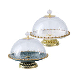 Maxbell European Style Ceramic Cake Stand Fruit Rack Serving Tray for Snack  Green