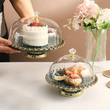 Maxbell European Style Ceramic Cake Stand Fruit Rack Serving Tray for Snack  Green