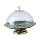 Maxbell European Style Ceramic Cake Stand Fruit Rack Serving Tray for Snack  Green