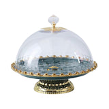 Maxbell European Style Ceramic Cake Stand Fruit Rack Serving Tray for Snack  Green