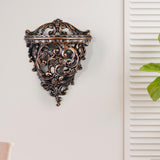 Maxbell Retro Wall Floating Shelf Resin Decorative for Hallway Living Room Home Bronze S