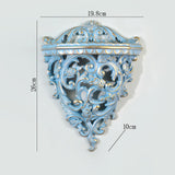 Maxbell Retro Wall Floating Shelf Resin Decorative for Hallway Living Room Home Blue S