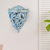 Maxbell Retro Wall Floating Shelf Resin Decorative for Hallway Living Room Home Blue S