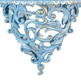 Maxbell Retro Wall Floating Shelf Resin Decorative for Hallway Living Room Home L Blue