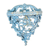 Maxbell Retro Wall Floating Shelf Resin Decorative for Hallway Living Room Home L Blue
