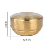 Maxbell Metal Bowl with Lid 304 Stainless Steel Bowl for Salad Appetizer Cereal 12.5cm Aureate